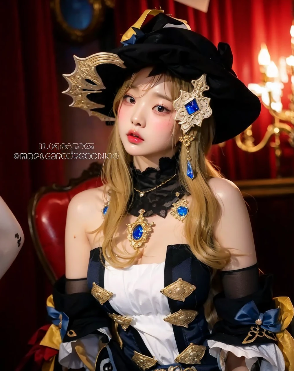 Wonyoung from IVE face, foto realista, ultra HD, 8k, big juicy lips