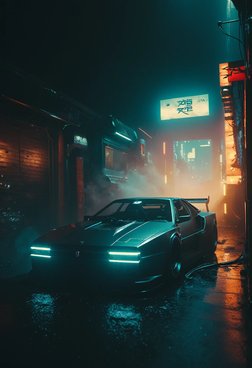 (intrincated details:1.5), (photorealistic), (masterpiece), (photography), cinematic lighting, (hyperrealistic:1.2), 8K, 300mm
vehicle focus, cyberpunks car, cyberpunk alley, ground vehicle, motor vehicle, , scenery, solo, night time, wide tyres, autonomous vehicle,(car led lights), steam coming out of the exhausts, (lens flare, film noise, diffused glow.1.5), (reflections and shine:1.5), (diffraction and chromatic aberration:1.5), (without license plate), (extremely shiny car paint), (tires with a lot of negative camber), Drone Cars, simetric design
sparks floating, (dust and scratches film:1.2), (vintage color grading:1.3), dense environment, (old photo style)
SK_ANALOGFILM