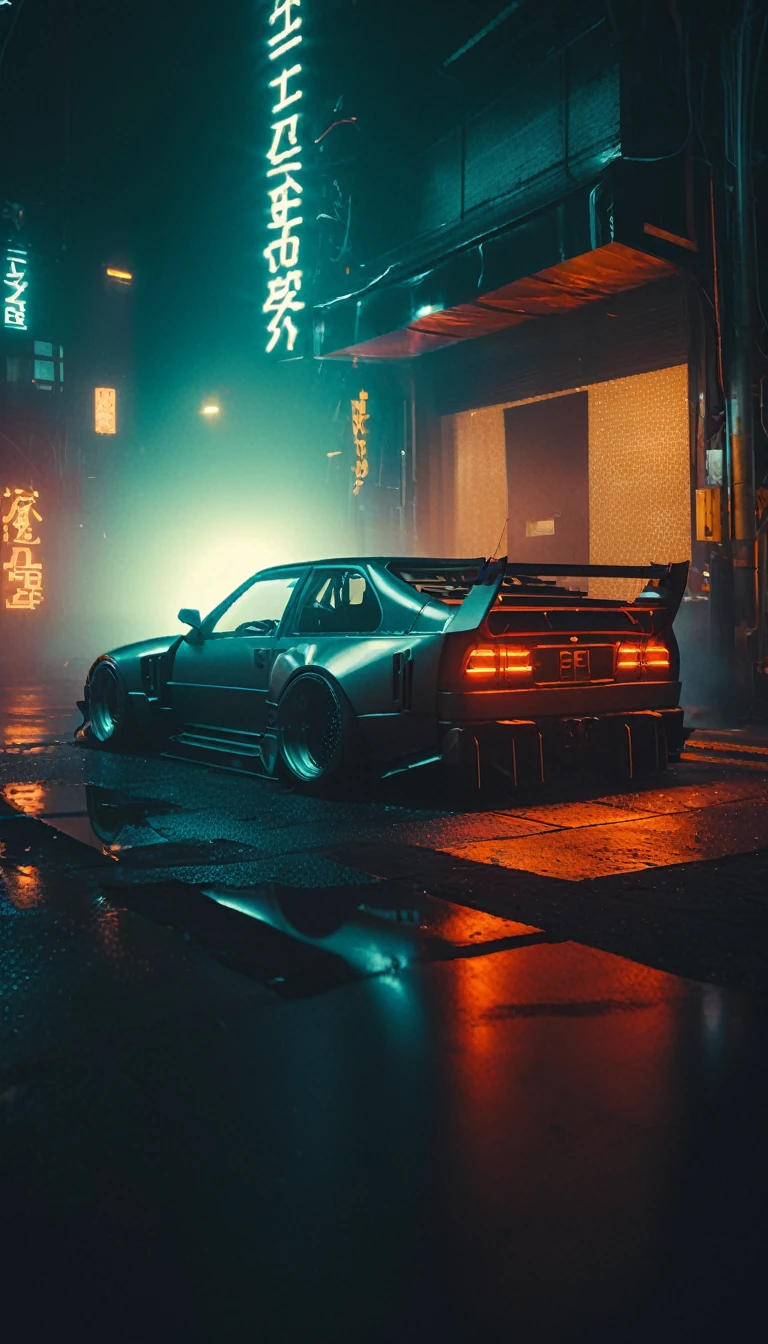 (intrincated details:1.5), (photorealistic), (masterpiece), (photography), cinematic lighting, (hyperrealistic:1.2), 8K, 300mm
vehicle focus, cyberpunks car, cyberpunk alley, ground vehicle, motor vehicle, , scenery, solo, night time, wide tyres, autonomous vehicle,(car led lights), steam coming out of the exhausts, (lens flare, film noise, diffused glow.1.5), (reflections and shine:1.5), (diffraction and chromatic aberration:1.5), (without license plate), (extremely shiny car paint), (tires with a lot of negative camber), Drone Cars, simetric design
sparks floating, (dust and scratches film:1.2), (vintage color grading:1.3), dense environment, (old photo style)
SK_ANALOGFILM