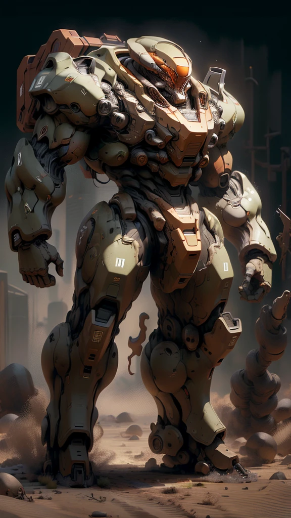 ((best quality)),((masterpiece)),((highres)),((detailed)), original,
DoomMedium,(full body:1.5),
robot, strong, umber, on the dust,