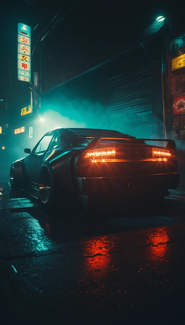 (intrincated details:1.5), (photorealistic), (masterpiece), (photography),  cinematic lighting, (hyperrealistic:1.2), 8K, 300mm
vehicle focus, cyberpunks car, cyberpunk alley, ground vehicle, motor vehicle, , scenery, solo, night time, wide tyres, autonomous vehicle,(car led lights), steam coming out of the exhausts, (lens flare, film noise, diffused glow.1.5), (reflections and shine:1.5), (diffraction and chromatic aberration:1.5), (without license plate), (extremely shiny car paint), (tires with a lot of negative camber), Drone Cars, simetric design
sparks floating, (dust and scratches film:1.2), (vintage color grading:1.3), dense environment, (old photo style)
 SK_ANALOGFILM 