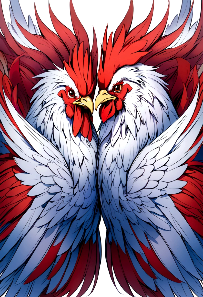 Rooster Blue White Red