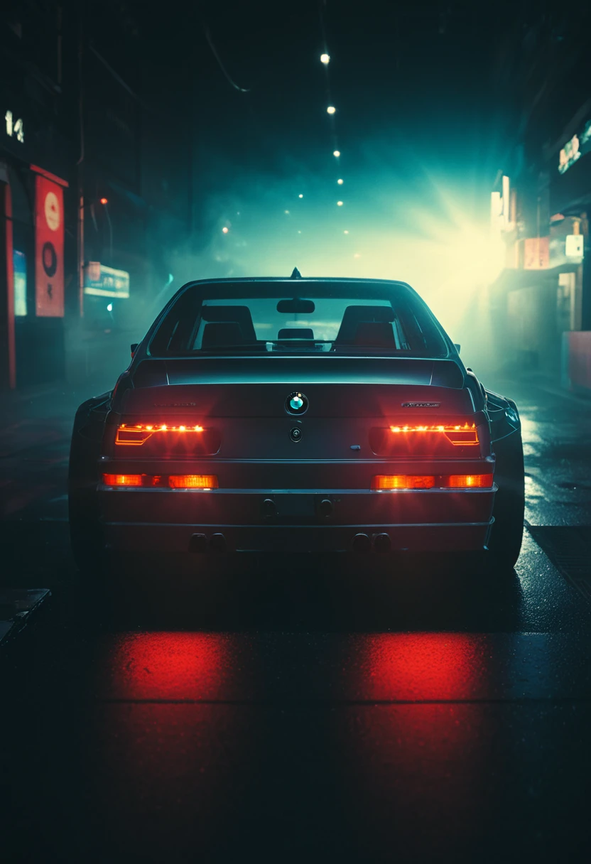 (intrincated details:1.5), (photorealistic), (masterpiece), (photography), cinematic lighting, (hyperrealistic:1.2), 8K, 300mm
vehicle focus, cyberpunk BMW 80s car, cyberpunk alley, ground vehicle, motor vehicle, , scenery, solo, night time, wide tyres, autonomous vehicle,(car led lights), steam coming out of the exhausts, (lens flare, film noise, diffused glow.1.5), (reflections and shine:1.5), (diffraction and chromatic aberration:1.5), (without license plate), (extremely shiny car paint), (tires with a lot of negative camber), Drone Cars, simetric design
sparks floating, (dust and scratches film:1.2), (vintage color grading:1.3), dense environment, (old photo style)
SK_ANALOGFILM