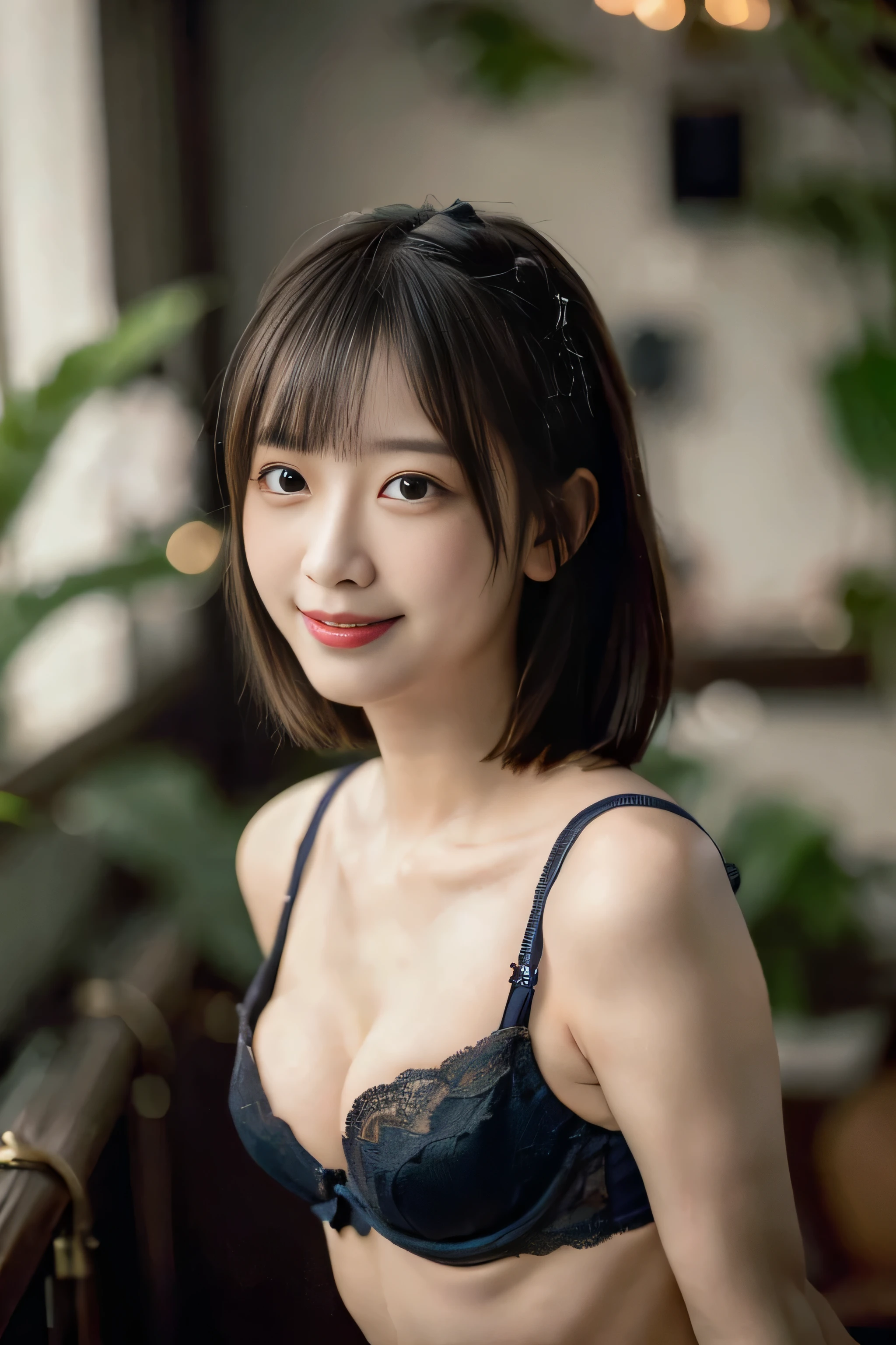 buzzer, Lustful, (Best Quality,4K, 8K, hight resolution, masutepiece:1.2), Ultra-detailed, (Realistic ,Photorealistic ,Photorealsitic:1.37), 1girl in, (Perfect body :1.2), Ultra-detailed face, Detailed lips, Detailed eyes, Sexy double eyelids, Beautiful detailed eyes, Beautiful detailed lips, sexy flirty pose, wearing Lingerie, Hi-Res, Cinematic Angle, Professional Lighting, Unity 8k Wallpaper, Aesthetic, masterpiece, top-quality, Shy laughter, (Large Breasts:1.5), (Slim Body:1.5), (Sexy Cute lingerie:1.5),(indoors:1.5)