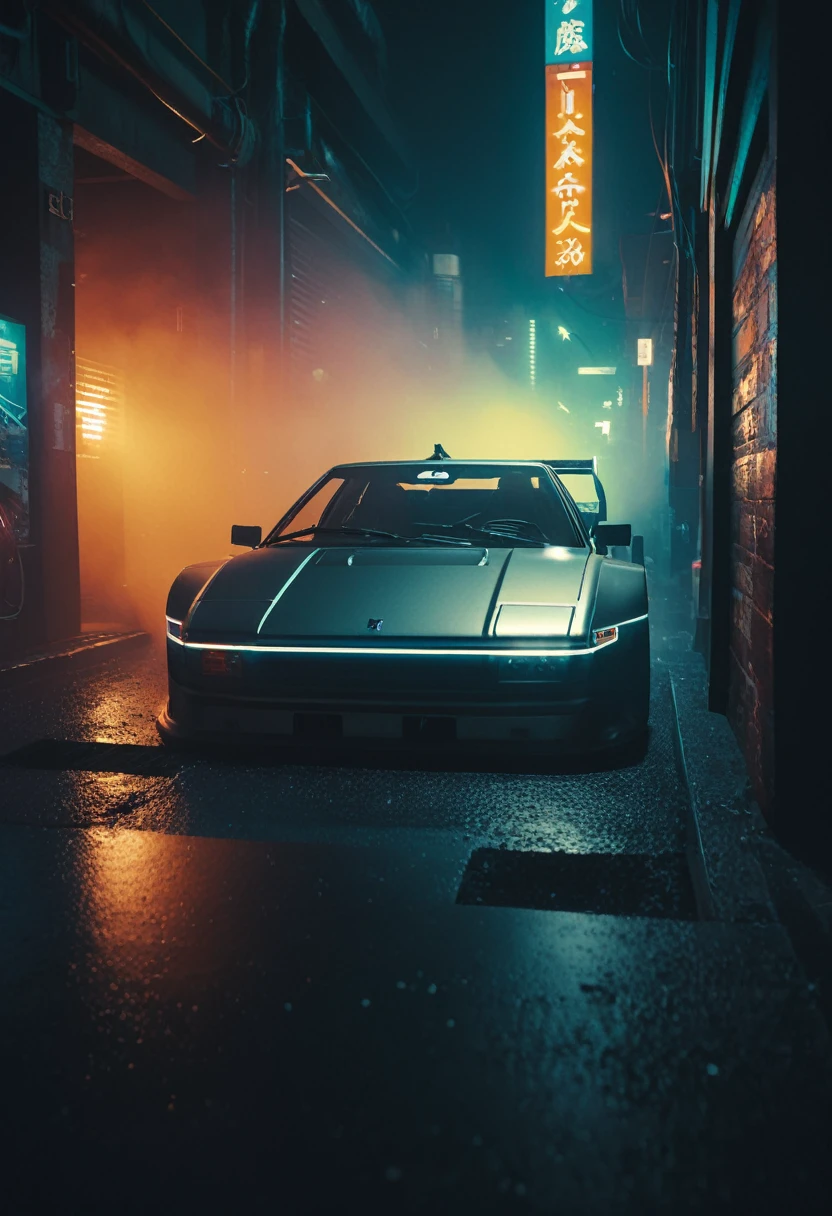 (intrincated details:1.5), (photorealistic), (masterpiece), (photography), cinematic lighting, (hyperrealistic:1.2), 8K, 300mm
vehicle focus, cyberpunk Peugeot 80s car, cyberpunk alley, ground vehicle, motor vehicle, , scenery, solo, night time, wide tyres, autonomous vehicle,(car led lights), steam coming out of the exhausts, (lens flare, film noise, diffused glow.1.5), (reflections and shine:1.5), (diffraction and chromatic aberration:1.5), (without license plate), (extremely shiny car paint), (tires with a lot of negative camber), Drone Cars, simetric design
sparks floating, (dust and scratches film:1.2), (vintage color grading:1.3), dense environment, (old photo style)
SK_ANALOGFILM