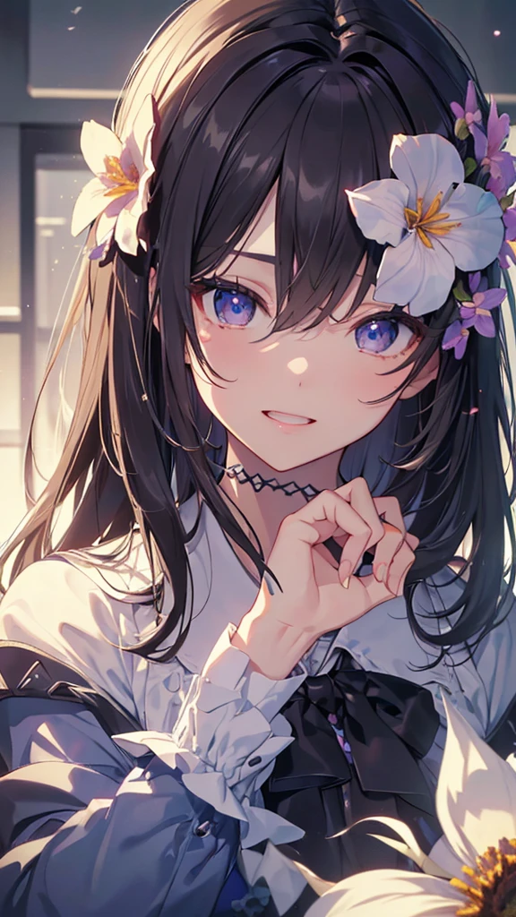 Idol、masterpiece、best quality、Beautiful facial expressions、absurd、nffsw、(flower、shining:1.4)、(laugh)、sharp focus、photoreal、high resolution、most detailed、very detailed、detailed face and eyes、sharp eyes、real student、sharp focus、 shining 피부、rim lights、dynamic, cinematic lighting、(((lift one's skirt:1.3)))