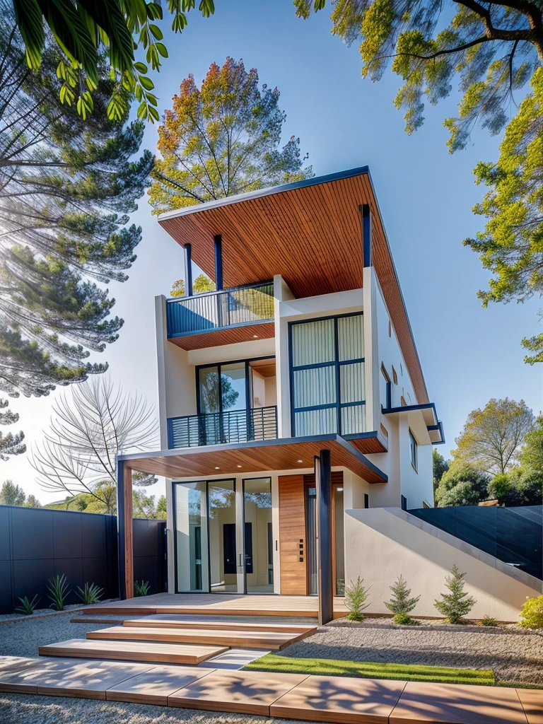 1 MODERN house, cafe area:1.4, main material by white wall and wood, large yard, 1 road passes in front of the house, (Photo brute, real, best quality, head of'artwork:1.2), avoir l'modern and minimalist look, 1 route devant la maison, lumière annulaire Shime, brightness of light'interior:1.2, dynamic lighting:1.3, (hyper realistic, photo-realistic:1.2), High quality, (dark lighting:1.2), perfect lighting, archquotidiennement