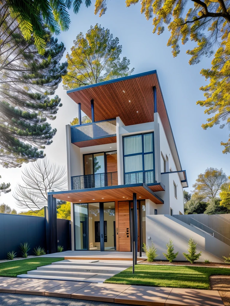 1 MODERN house, cafe area:1.4, main material by white wall and wood, large yard, 1 road passes in front of the house, (Photo brute, real, best quality, head of'artwork:1.2), avoir l'modern and minimalist look, 1 route devant la maison, lumière annulaire Shime, brightness of light'interior:1.2, dynamic lighting:1.3, (hyper realistic, photo-realistic:1.2), High quality, (dark lighting:1.2), perfect lighting, archquotidiennement