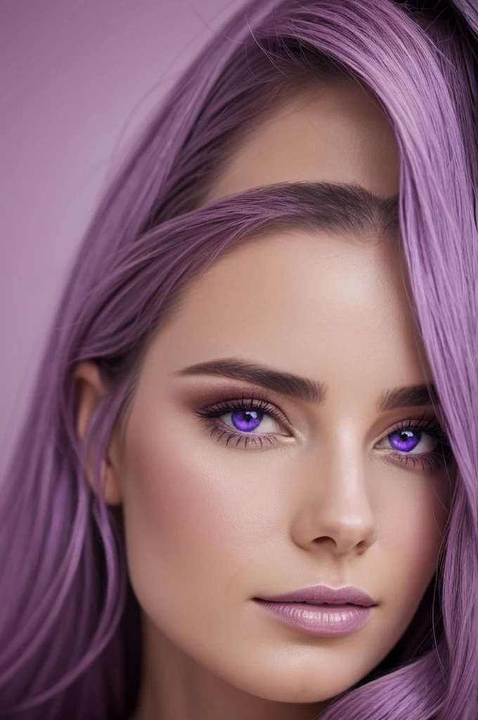 Woman with lilac crystal skin

