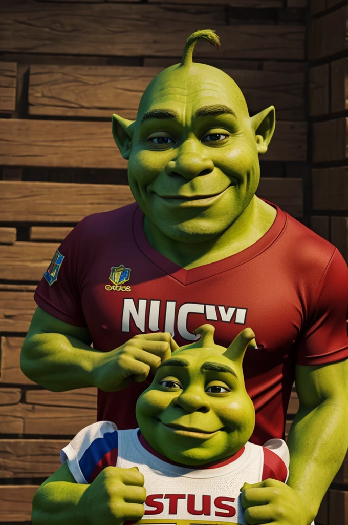 Shrek with National shirt