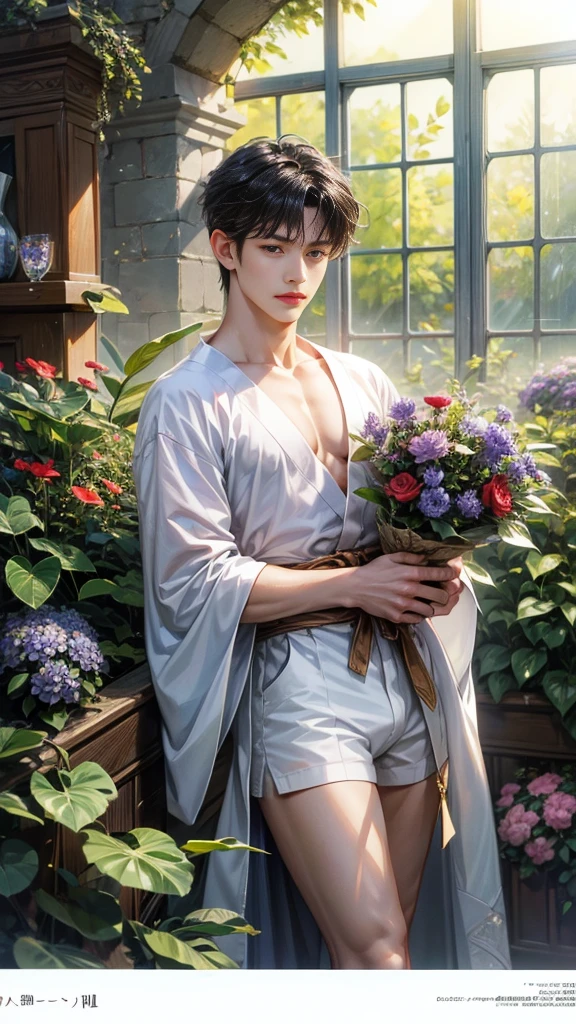 (masterpiece, best quality, dreamlike, hyperrealistic, 4k, Dark Souls:1.35), (Prince Narcissus is a beautiful royal translucent lithe slender androgynous male parasitic flower, Prince of Flowers, narcissistic vain squeamish haughty overflown with scorn and disdain matching his exceptional beauty, his beautiful eyes are enthralling, his smell is exotic and enthralling permeated with hallucinogens and pheromones, a fragile beauty, anyone can easily castrate him:1.5)