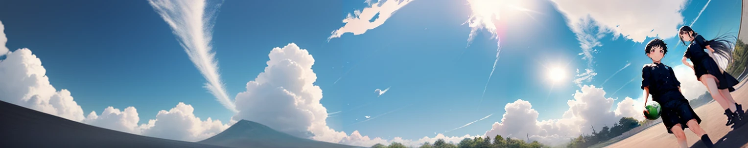 summer、青null、White cloud、null、(((Change only the completion part)))
