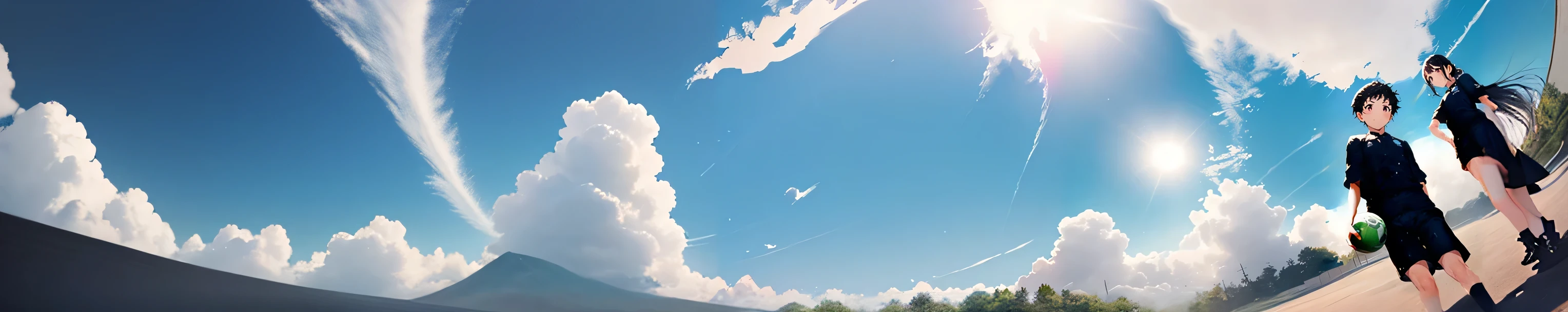 summer、青null、White cloud、null、(((Change only the completion part)))