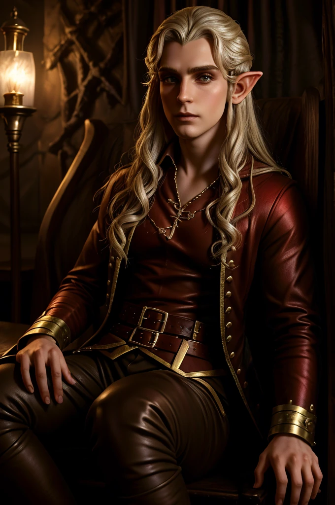 Prim and Proper snobby 25 year old Male entitled elf in a midevil outfit