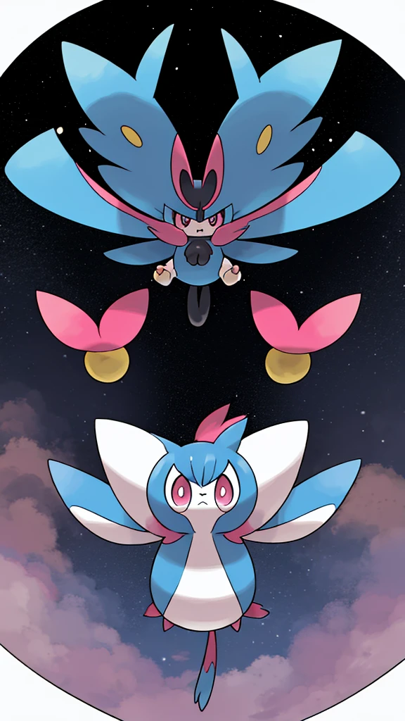 (masterpiece, best quality:1.2),solo,victini \(pokemon\),pokemon \(creature\),full body,no humans,blue eyes,looking at viewer