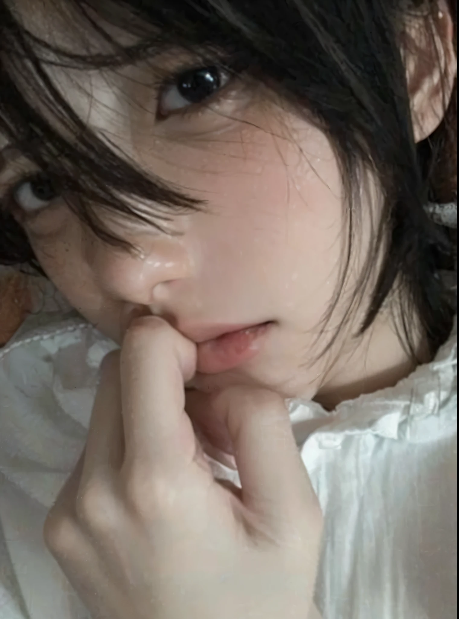 cute boy delicate face
