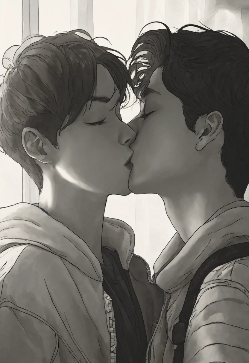 kissing boy on the face