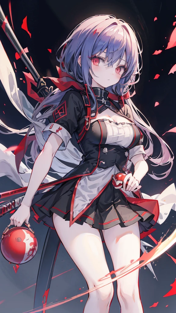 Anime girl holding a sword and a red ball in her hands, Nightcore, Gap Moe Yandere Grimdark, From Arknights, Gothic Maiden Anime Girl, Female Vampire Knight, 2b, 2b ..., Devil Anime Girl, Fate-like anime style/Stay Night, From Girls Frontline, portrait Gap Moe Yandere Grimdark, marisa kirisame, Girls Frontline Style