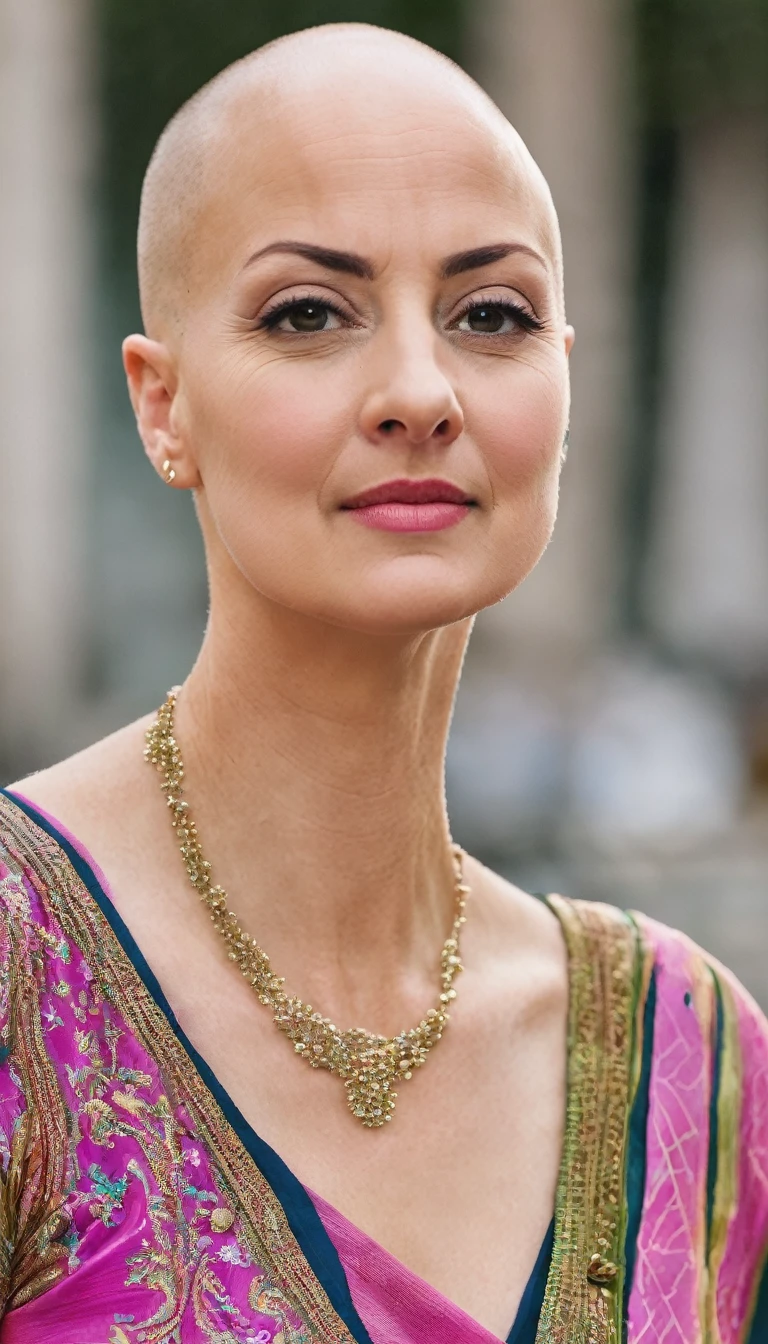 bald woman 
