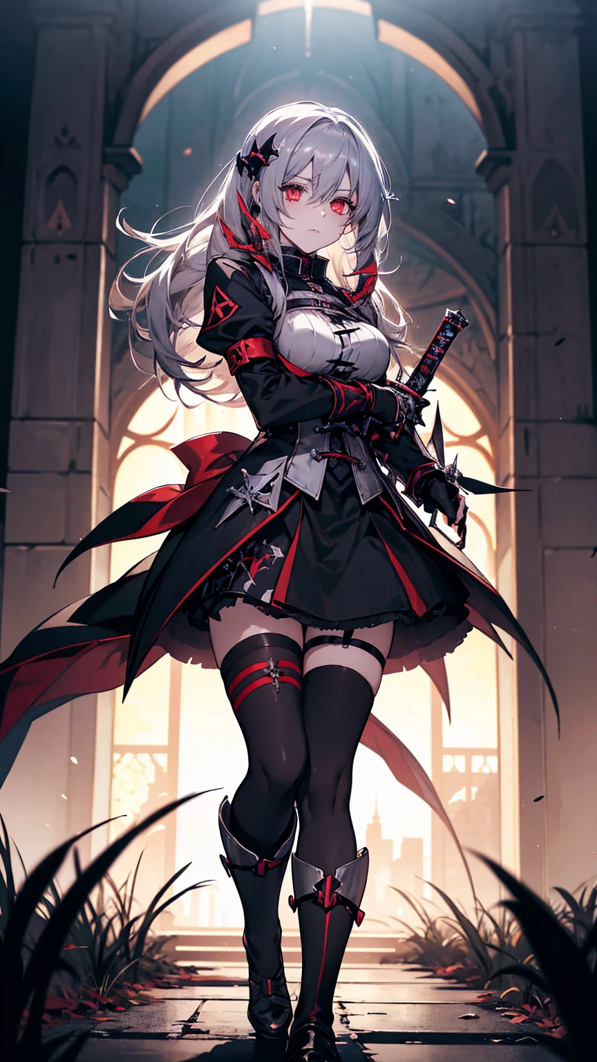 Anime girl holding a sword and a red ball in her hands, Nightcore, Gap Moe Yandere Grimdark, From Arknights, Gothic Maiden Anime Girl, Female Vampire Knight, 2b, 2b ..., Devil Anime Girl, Fate-like anime style/Stay Night, From Girls Frontline, portrait Gap Moe Yandere Grimdark, marisa kirisame, Girls Frontline Style
