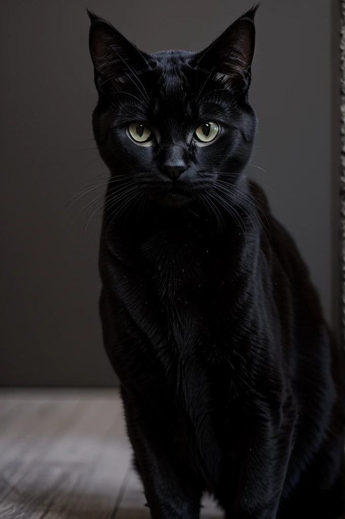 A black cat