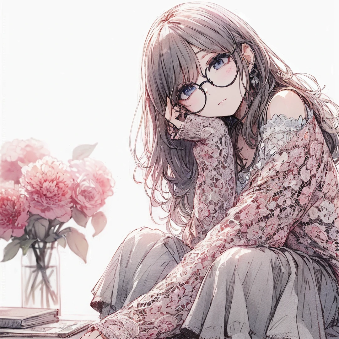 Official art using high-quality hand-drawn watercolor sketch techniques. (best quality,4k,8k,highres,masterpiece:1.2),ultra-detailed,beautiful detailed gray eyes,A girl with beautiful eyes, everyone, beautiful anime girl, cute anime girl, smooth anime art, anime style, elegant colors, soft lighting, delicate beautiful wet eyes, very coquettish, (beautiful large breast:1.2), (correct hands:1.2),