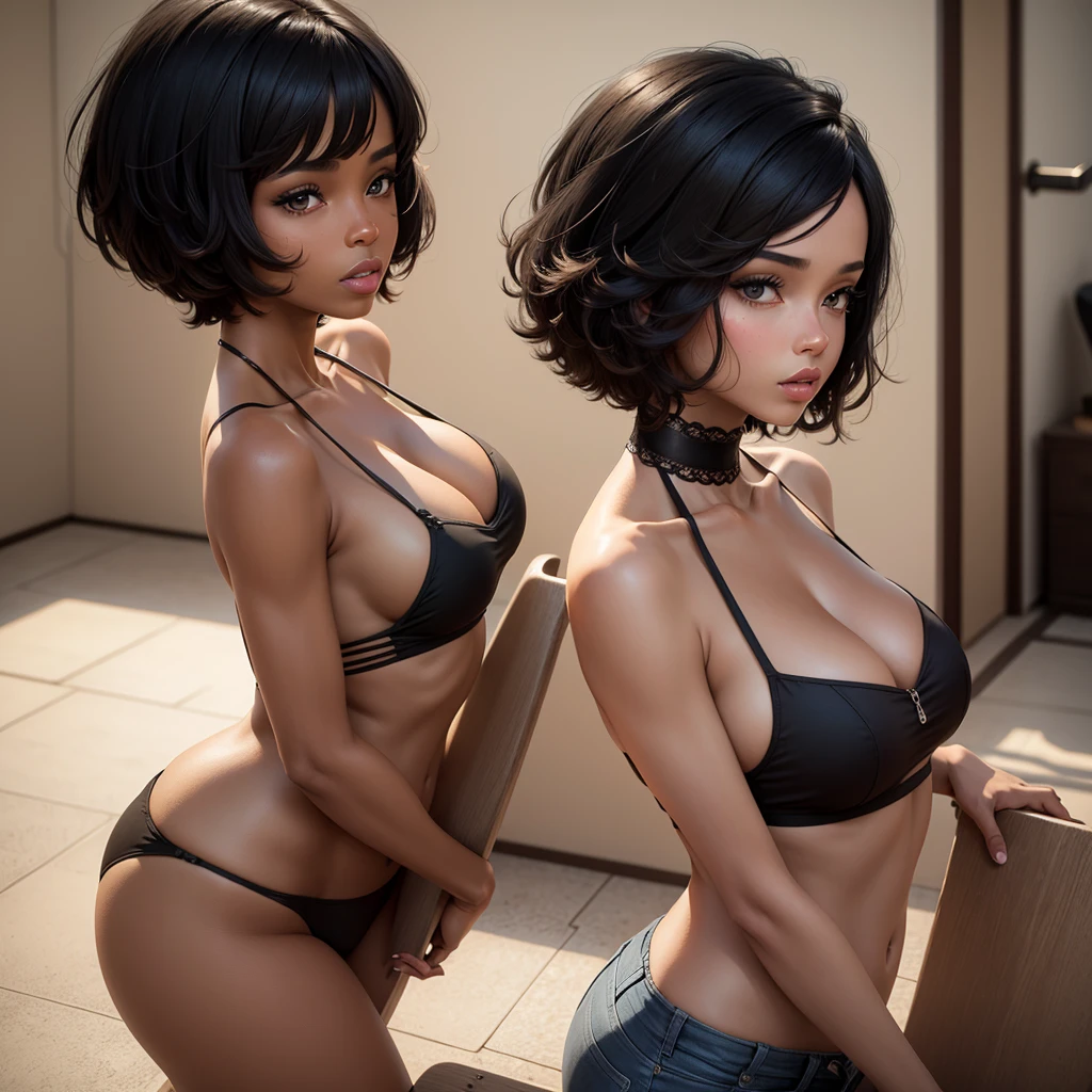 Short hair black woman