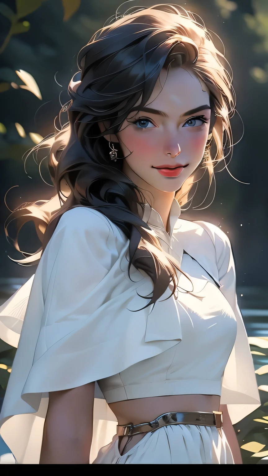 (masterpiece, 最high quality:1.2), Cowboy Shot, alone, One girl, Marianne von Edmund, smile, View your viewers, White clothes, Capelet, masterpiece, 最high quality, high quality, High resolution, Upper body portrait
