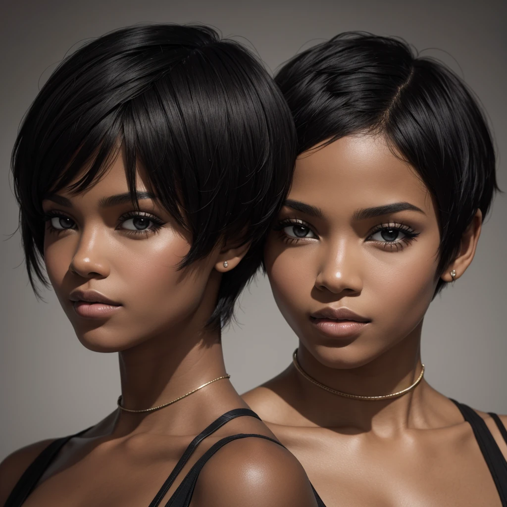 Short hair black woman
