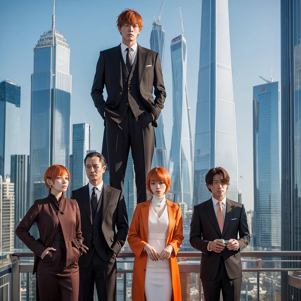 Tallest Building、Top Floor、Port Mafia Executive、A short orange-haired man and a listless woman with a ponytail