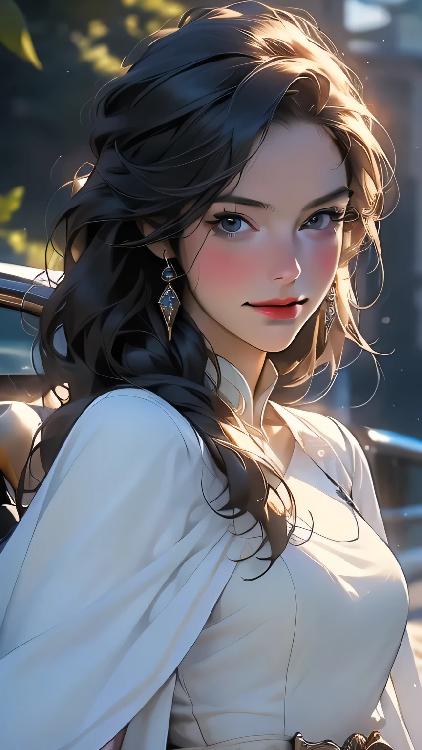 (masterpiece, 最high quality:1.2), Cowboy Shot, alone, One girl, Marianne von Edmund, smile, View your viewers, White clothes, Capelet, masterpiece, 最high quality, high quality, High resolution, Upper body portrait