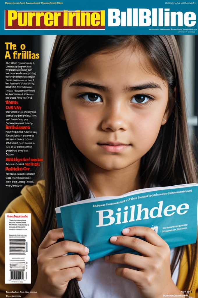 Create a cover of an informative magazine about psychological bullying in students 