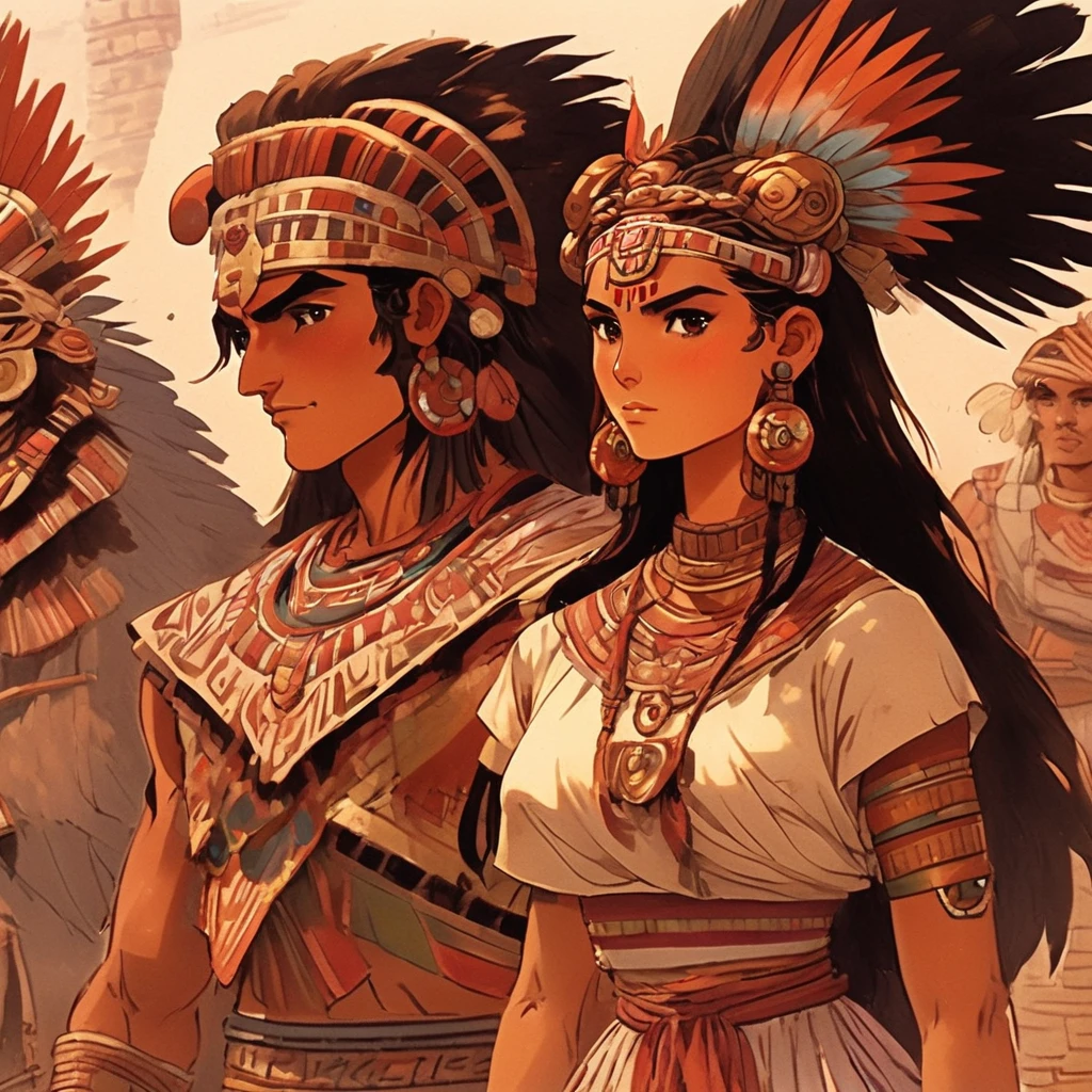 ancient native aztec striking very young handsome mexican man and yng maiden dark brownish reddish copper tint hair big broadhighcheekbones medium liquidbrown eyes well built well proportion anatomically correct symetrically proportioned broad buffed body muscly with stylish manbun aztec topknots bigbrawny young dressed in ancient aztec very mexican ancient attires,Masterpieces,8K HD looks with nativ mexican and tropical plumage standing in a open courtyard garden af a native ancient aztec hom(masterpiece:1.5),(best quality:1.5),(ultra-detailed:ancient native aztec striking very young handsome mexican man in ancient warrior attireand with very young maiden dressed in a long very white cotton/linen full loose embroidered patterned aztec female dress dark brownish reddish copper tint hair big broadhighcheekbones medium liquidbrown eyes bronzed kinda fairer reddish brown copper skinnedwell built well proportion anatomically correct symetrically proportioned broad buffed body muscly with stylish manbun aztec topknots bigbrawny young dressed in ancient aztec very mexican ancient attires in a exotc garden,Masterpieces,8K HD looks with very native mexican and tropical plumage standing in a open courtyard garden af a native ancient ancient looking naive mexican style aztec home-villa estate