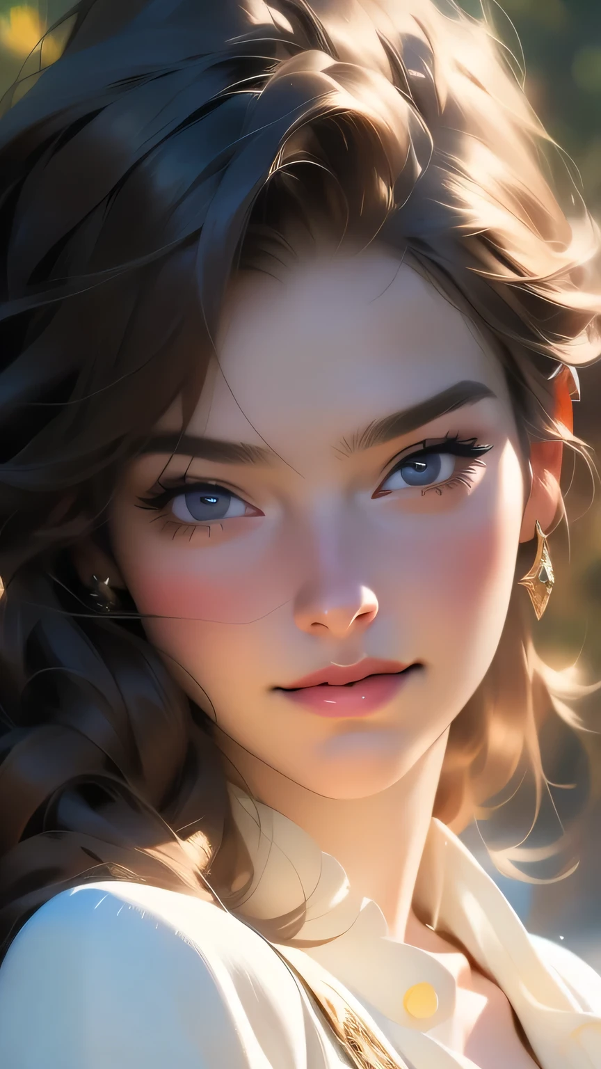 (masterpiece, 最high quality:1.2), Cowboy Shot, alone, One girl, Marianne von Edmund, smile, View your viewers, White clothes, Capelet, masterpiece, 最high quality, high quality, High resolution, ((Face close-up))､Face close-up