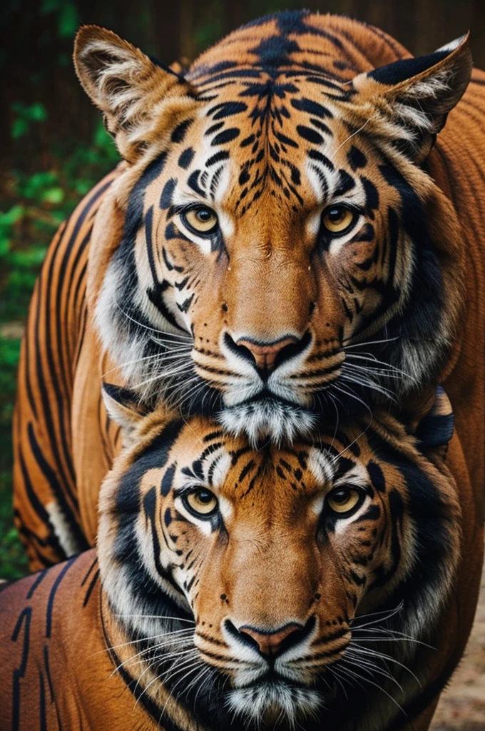 Create me a logo with collage of animals forming a human face 