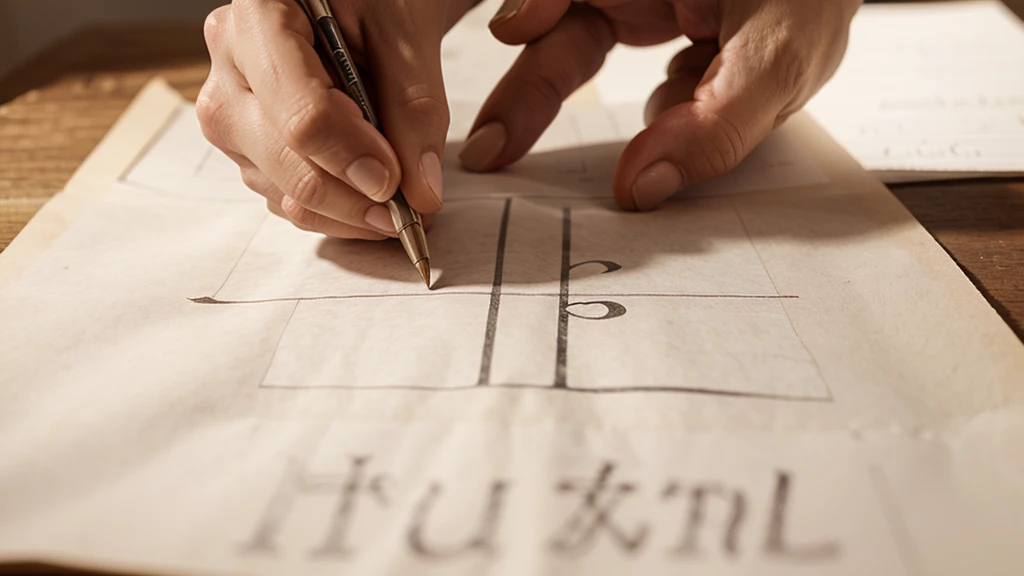 person writing on parchment