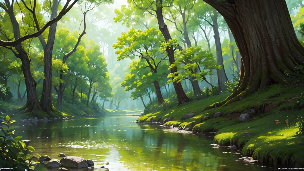 ((Highest quality)), ((masterpiece)), (detailed),Forest Nature Calm