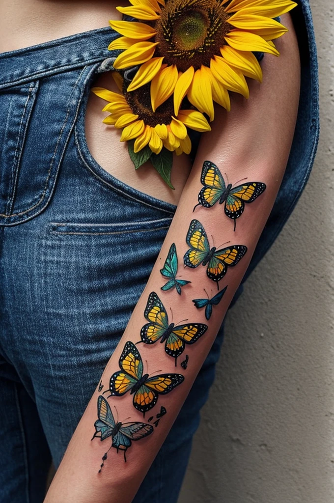 I want a sunflower, a butterfly and the word resilience all in the same tattoo Be careful with that haha