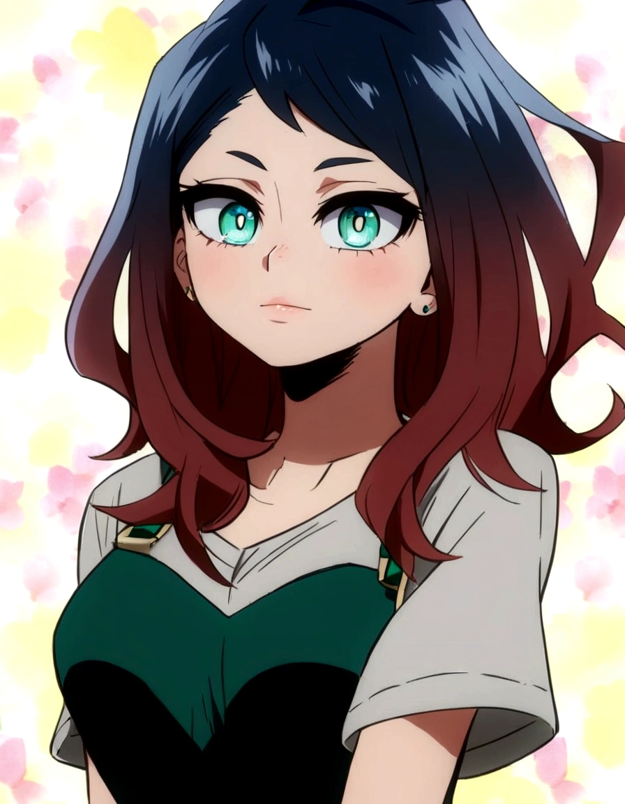 BOKU NO HERO ACADEMIA ANIME STYLE, young girl of 16 years, with semi-long reddish hair