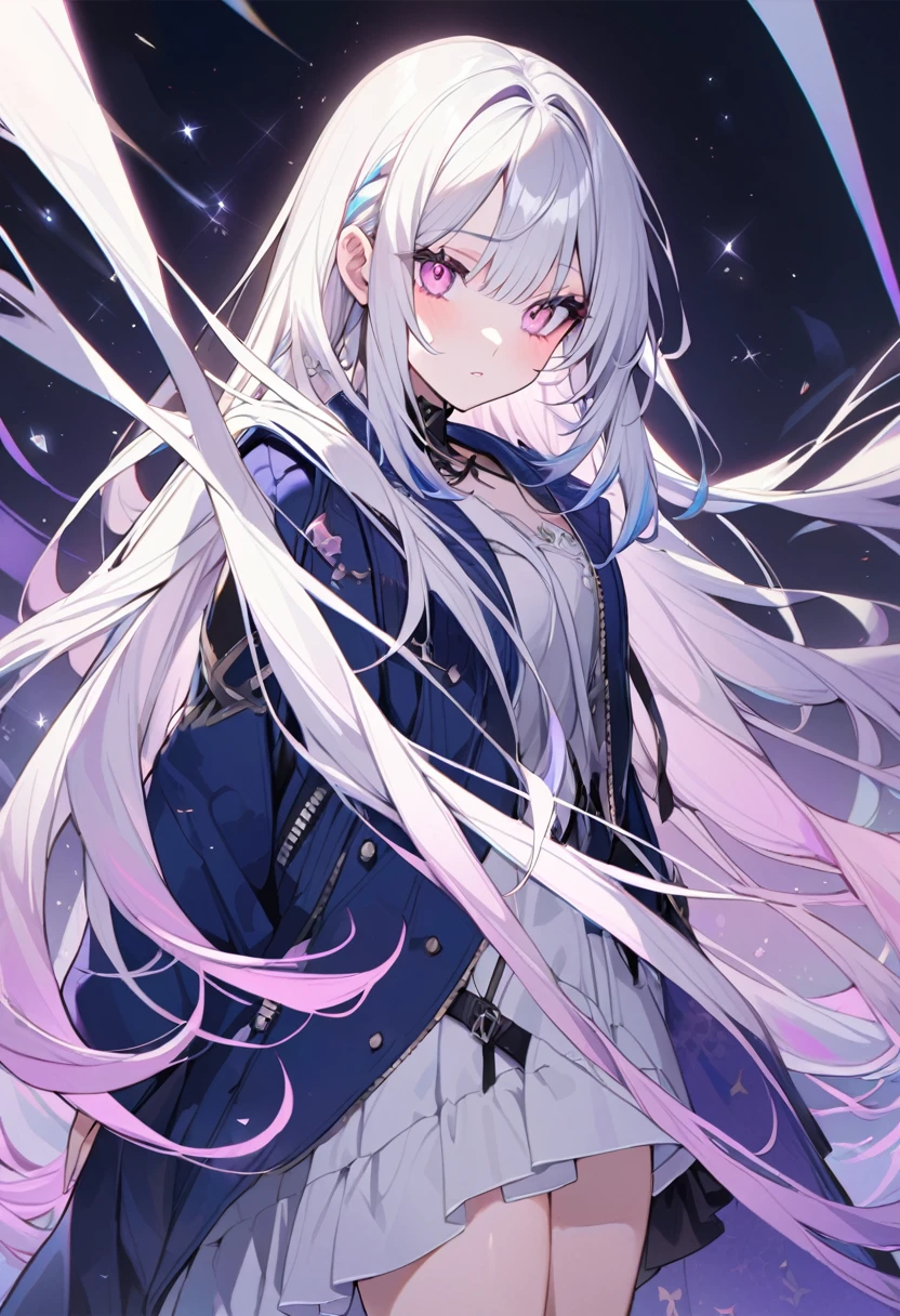 1boy, dark bluish lilac hair, long hair, light blue eyes, casual clothing