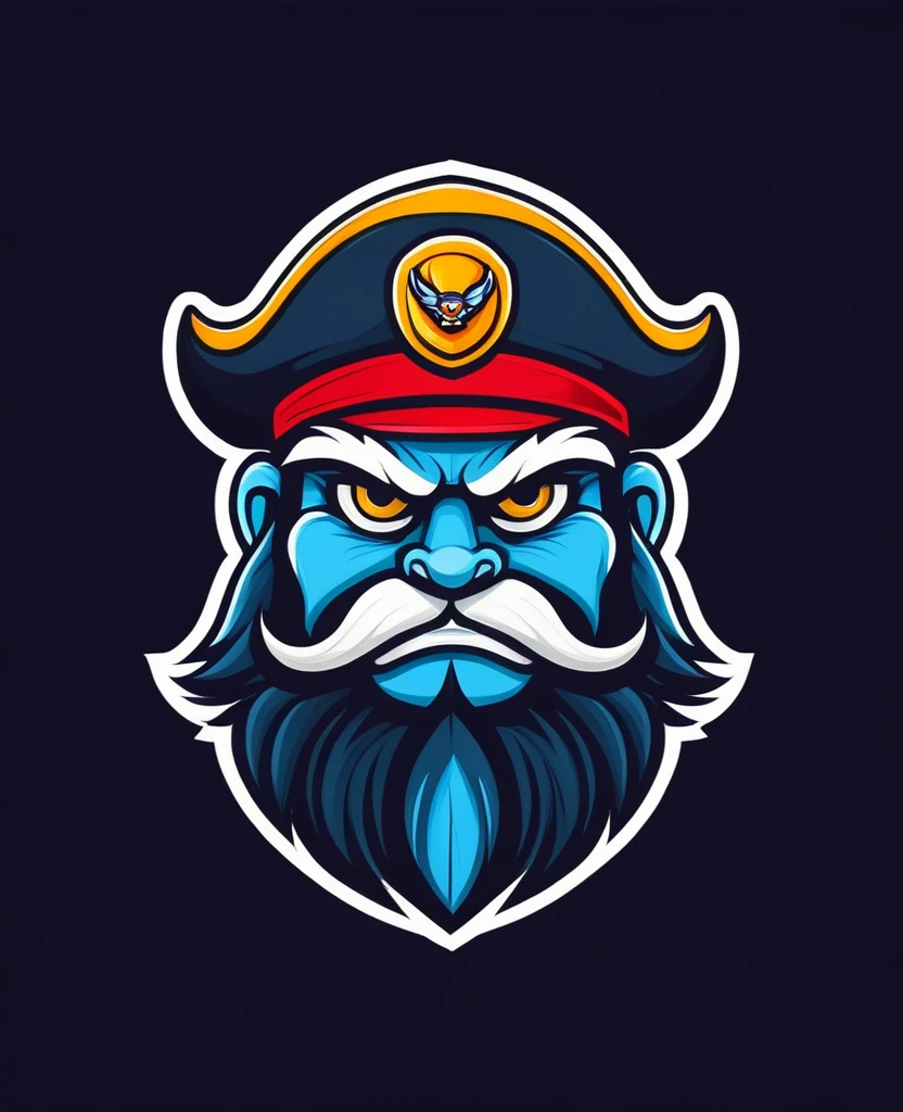 Pirates mascot logo flat design