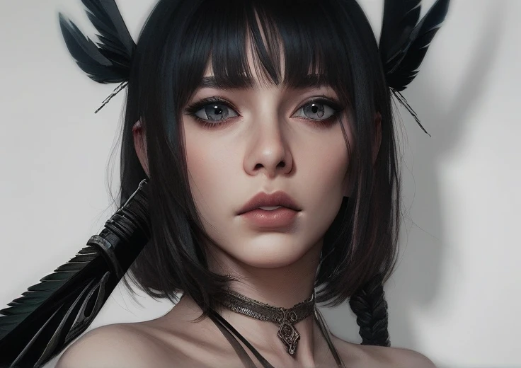 beautiful man, magnificent objects, realistic sword, silky hair, HD quality, 4K quality, digital art.