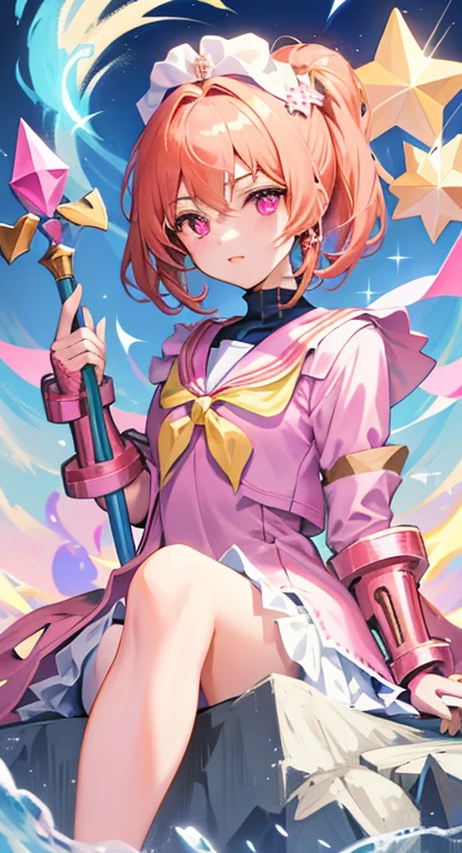 Kilo,Anime girl holding a wand and a star wand in her hands, portrait of Magic girl, sparkling Magic girl, Magic , Card Captor Sakura, Pin on anime, Beautiful and detailed anime art, Magic girl anime mahou shojo, Beautiful anime art style, Cute Anime Girl Portrait, carrying a Magic staff, Zerochan Art, Nice art style, Star Fairy, Soft anime illustration