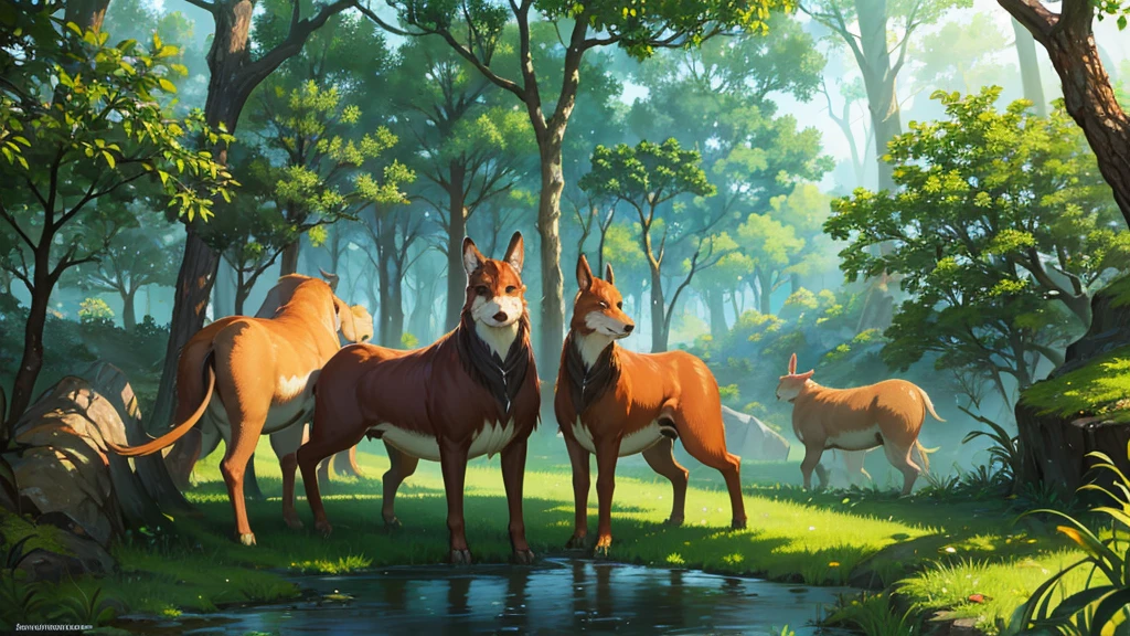 ((Highest quality)), ((masterpiece)), (detailed),Forest Nature Calm