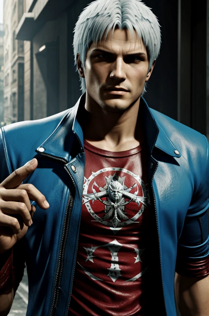 Dante Sparda from devil may cry 3 with the Argentina t-shirt 