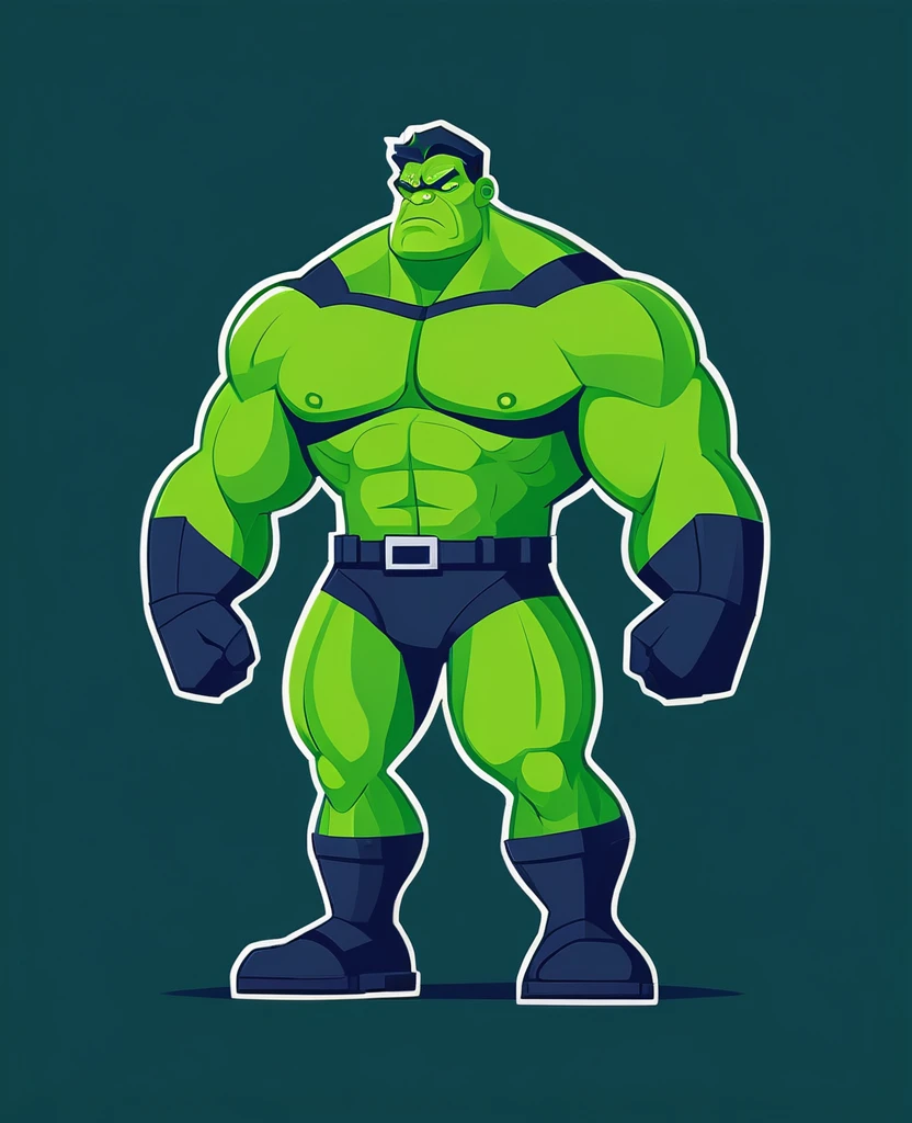 Hulk character flat design illustration 