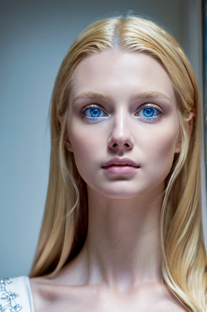 Emperor Augustus as the Most Perfect Woman in the World ( Blonde Hair, Blue Eyes, White Skin )
