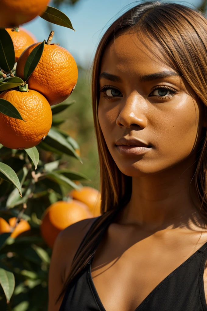 tangerine with eyes