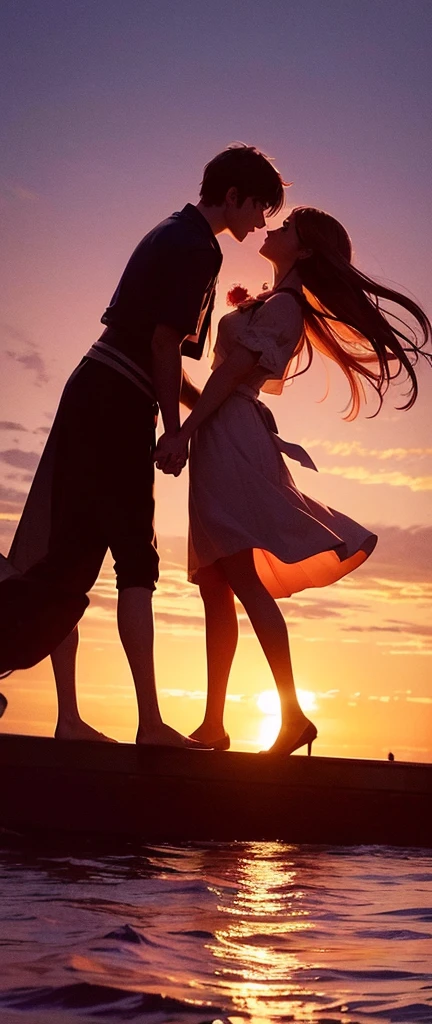 silhouette of a man and woman dancing At sunset, dancing with each other, couple dancing, gorgeous romantic sunset, silhouette over sunset, with sunset, romantic couple, at sunset, man and woman in love, silhouette , at sunset, silhouette!!!, during sunset, flirting, At sunset, romantic!!!, at a beautiful sunset, with a sunset, silhouettes