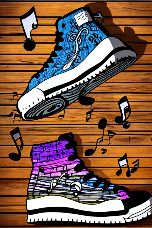 A background filled with scattered musical notes in various sizes and colors
A background completely filled with scattered sneaker in various sizes and colors, covering the entire screen.
colorful image
Punking
Written by "Music for LIFE" on the wood board
black medium hair black medium hair
Five fingers Baggy clothes Baggy clothes
